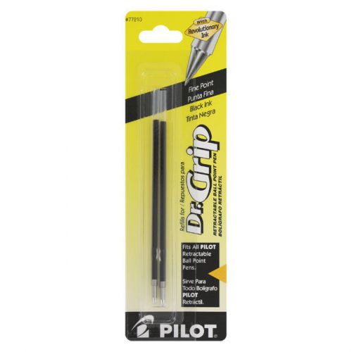 Pilot Dr. Grip Ballpoint Ink Refill, Fine Point, Black Ink, 2/Pack