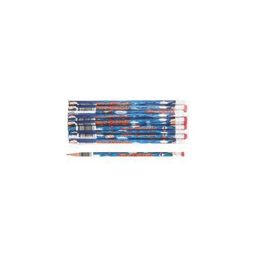 Moon Products Decorated Wood Pencil, Super Reader, Hb #2, Blue Barrel, (2112b)