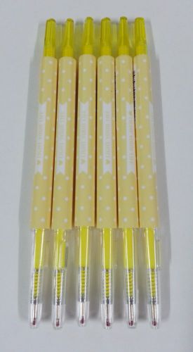 SHANGHAI W4201 Fluorescent color 0.8mm 6pcs Yellow ink Gel pen 6PCS