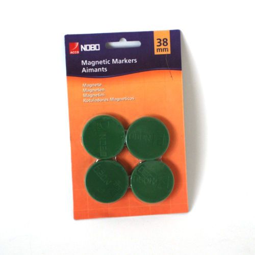 marqueurs magnetiques 38mm vert Lot de 4 / Acco