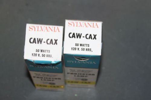 2 CAW-CAX Projector Bulb Bulbs Sylvania NOS  A/V Light