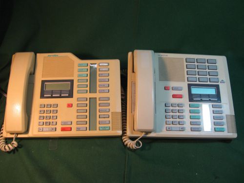 Lot of (2) White Nortel Mixed Lot - M7324 M7310 w/ Handsets  #2388