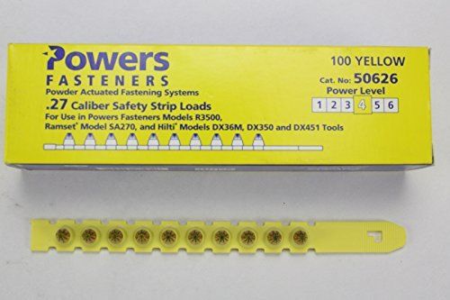 New powers fasteners 50626 yellow 27 caliber strip load lot of 500 for sale