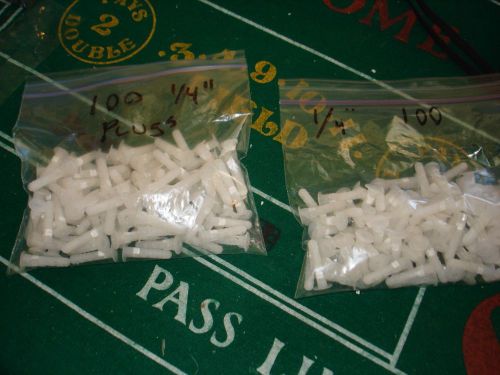FLANGED PLASTIC 1/4 SCREW ANCHORS FOR DRYWALL, CONCRETE AND BRICK..(200)