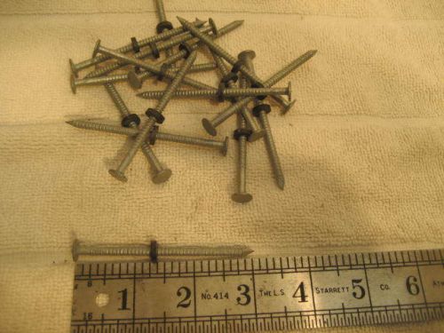 METAL ROOFING RING SHANK NAILS 3&#034; WITH RUBBER WASHER - 50 LBS. - GALVANIZED