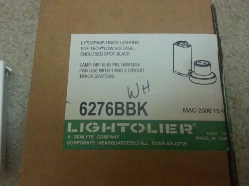 Lightolier lytespan track lighting soft tech low voltage enclosed spot white