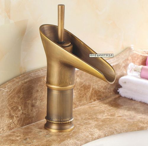 Luxury vintage pure copper rotation single handle faucet mixer tap for sale