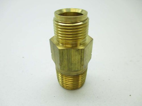 NEW COUPLER ADAPTER FITTING BRASS 1/2IN NPT X 3/4IN THREAD D414738