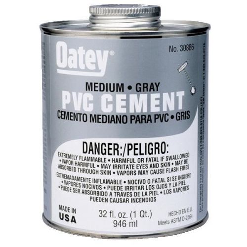 Oatey 30883 Medium Gray PVC Cement-1/4PINT PVC CEMENT