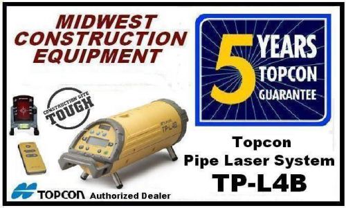 NEW Topcon TP-L4B Pipe Laser System- Authorized Dealer Service &amp; Support
