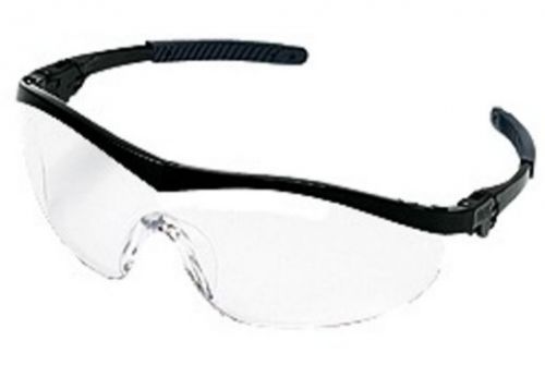 **$7.45**CREWS STORM SAFETY GLASSES BLACK/CLEAR**RATCHETING TEMPLES**FREE SHIP