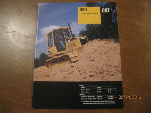 Caterpillar D5G Track-Type Tractors Brochure 2001