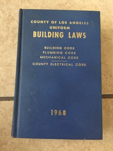 County Of Los Angeles Uniform Building Law 1968 Book