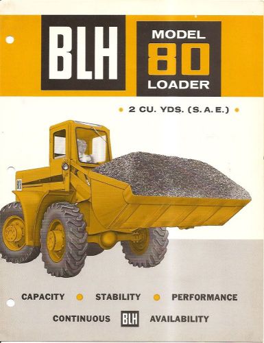 Equipment Brochure - BLH - 80 - Wheel Loader c1966 Baldwin Lima Hamilton (E1724)