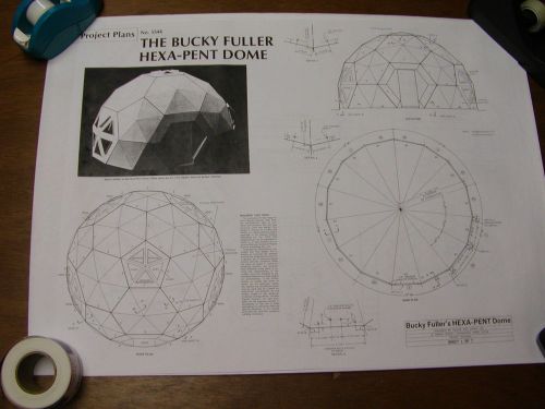 Popular Science Bucky Fuller&#039;s Hexa-Pent Dome Plans