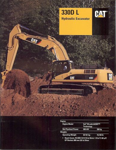 Equipment Brochure - Caterpillar - 330D L - Hydraulic Excavator - 2007 (E1752)