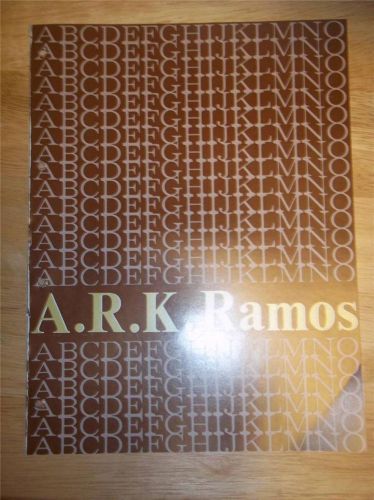 Vtg A.R.K Ramos Foundry &amp; Manufacturing Catalog~Signs/Lettering/Plaques
