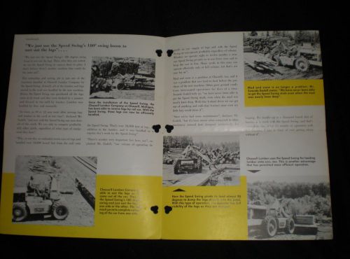 1964 PETTIBONE  Brochure SPEED SWING LOADER 4 pages