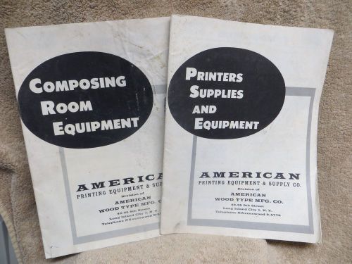 Pair of 1950&#039;s AMERICAN PRINTING EQUIPMENT &amp; SUPPLY CO Catalogs