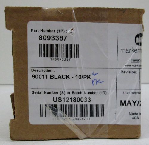Markem 8093387 / 90011 Black 6 pack [exp.5/15] (NEW / see description!) 97BLK-10
