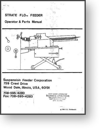 Strate Flo Envelope Feeder Operator&#039;s &amp; Parts Manual