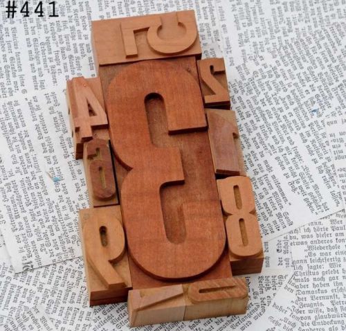 0-9 mixed unused numbers letterpress wood printing blocks wood type number