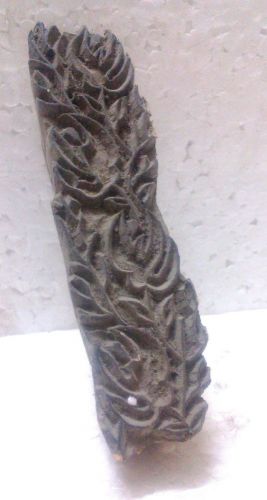 Vintage old hand carved wooden bunch of leaf shape textile printing block/stamp for sale