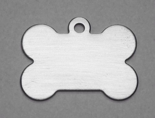 50 Stainless Steel Blank Bone Engraving machine ID Tags Brush Finish Chewbarka