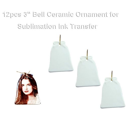 12pcs Sublimation Ceramic Ornaments For Christmas Tree Decorations Heat Transfer