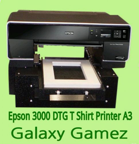 New DTG T Shirt Printer ~ Epson F3000 ~  Direct To Garment Flatbed ~ White Inks