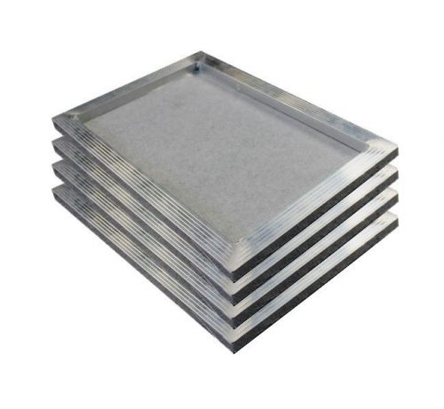 4 pcs tensioned/stretched silk screen printing plate frame - 80 mesh 10.5&#034; x 15&#034; for sale