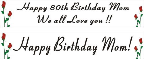 1.6ftX8ft Custom Personalized Happy Birthday or Happy Anniversary Banner