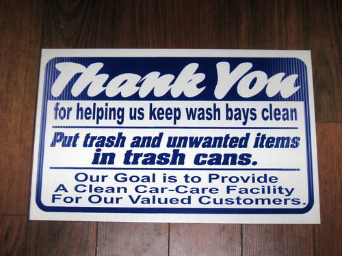 Auto repair shop sign: help keep wash bays clean for sale