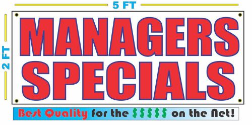 MANAGERS SPECIALS Banner Sign NEW Larger Size Best Price for The $$$
