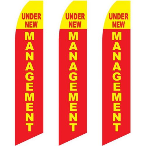 Swooper Flag 3 Pack Under New Management Red Yellow