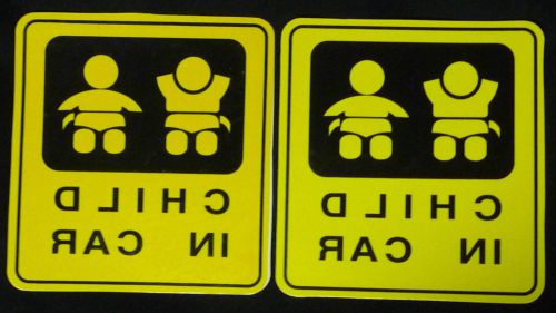 PAIR OF NEW CHILD IN CAR STICKERS