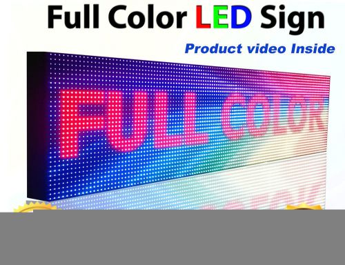 16 million full color led sign scrolling programmable video display 38&#034; x 12&#034; for sale