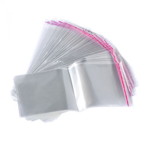200PCs Clear Self Adhesive Seal Plastic Bags 26.5x12cm(Usable Space 23.5x12cm)