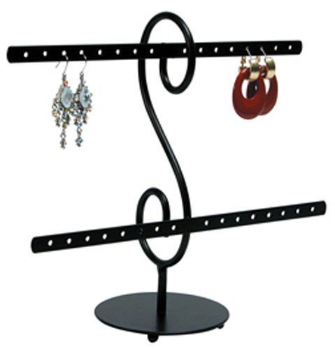 WIRE EARRING BLACK DISPLAY STAND COUNTERTOP 16 PAIR