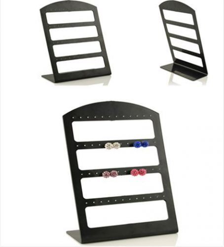 Convenient Practical 24 Pairs Pierced Earrings Black Jewelry Display Stand TR11