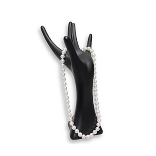 Necklace and bracelet polystyrene hand display form - black for sale