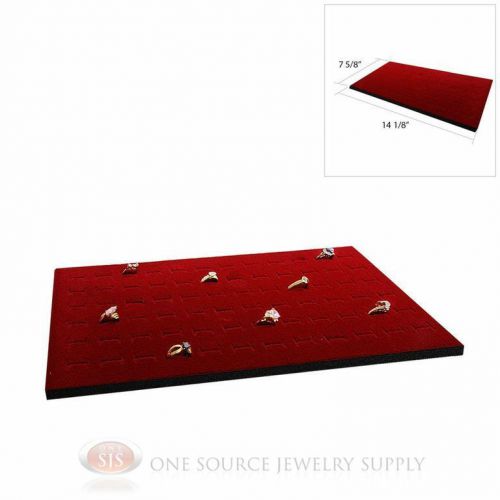 Burgundy Ring Display Pad Holds 72 Slot Rings Tray or Case Jewelry Insert