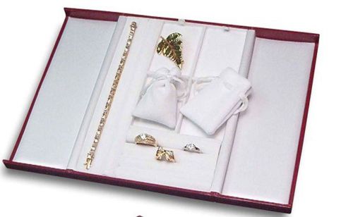 Womens Jewelry Collection Box Double Door Ring Earring Large Box