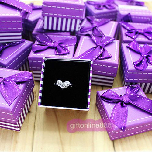Wholesale 24pcs jewellery finger ring gift case box 25Z