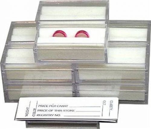 TUFTED RECTANGLE GEM BOXES WITH TAGS 10 QTY