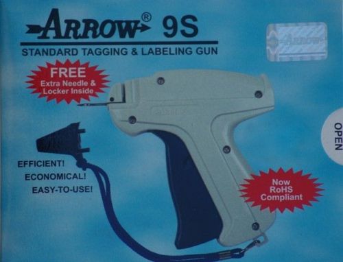 Arrow 9s price tag gun +1 needle + 1000 barbs  dennison style tagging  attacher for sale