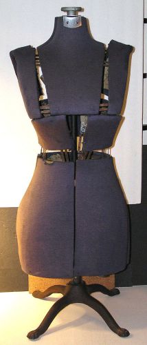 Vintage dress making form cast iron base,adjustable,female form size-b for sale