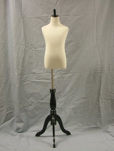 1 YEAR OLD CHILD MANNEQUIN FRENCH DRESS FORM WHITE W/BLACK BASE 20&#034;19&#034;20&#034;