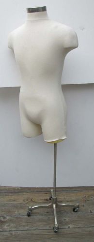 3/4 Torso Male Mannequin Dress Form with Stand
