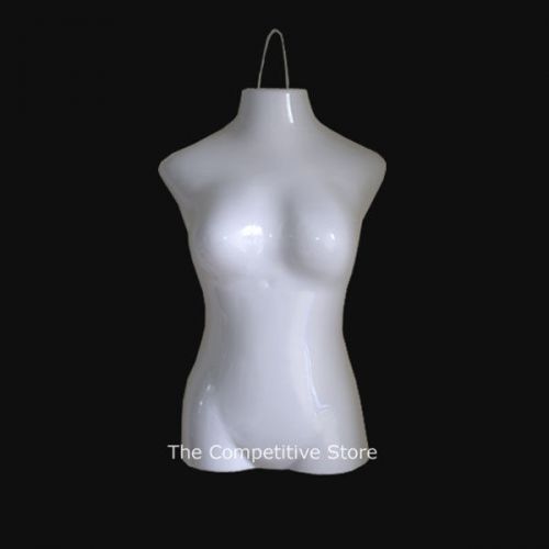 Large bust female torso mannequin form dress - for display l - xl sizes - white for sale